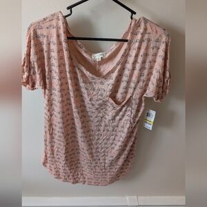 Maison Jules Cute Oversized Graphic Print Short Sleeve T-shirt. Size Medium NWT